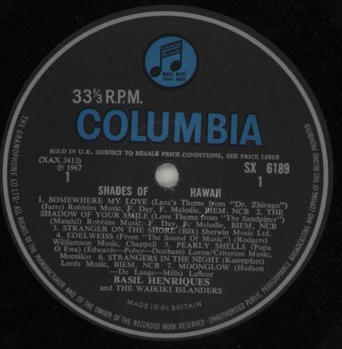 The Waikiki Islanders Shades Of Hawaii vinyl LP album (LP record) UK 1L9LPSH869073