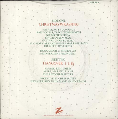 The Waitresses Christmas Wrapping 7" vinyl single (7 inch record / 45) UK EES07CH685705
