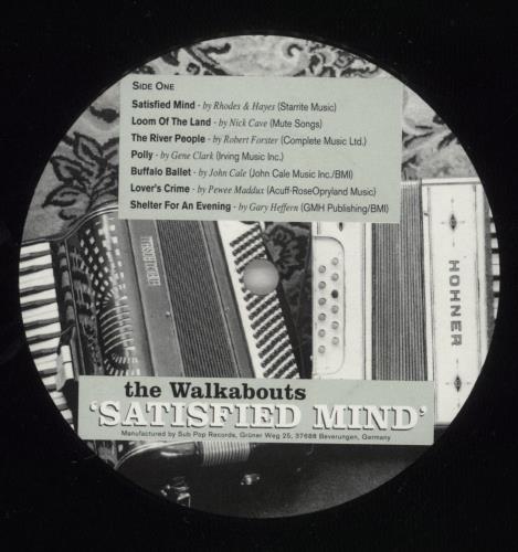 The Walkabouts Satisfied Mind vinyl LP album (LP record) German WALLPSA881722