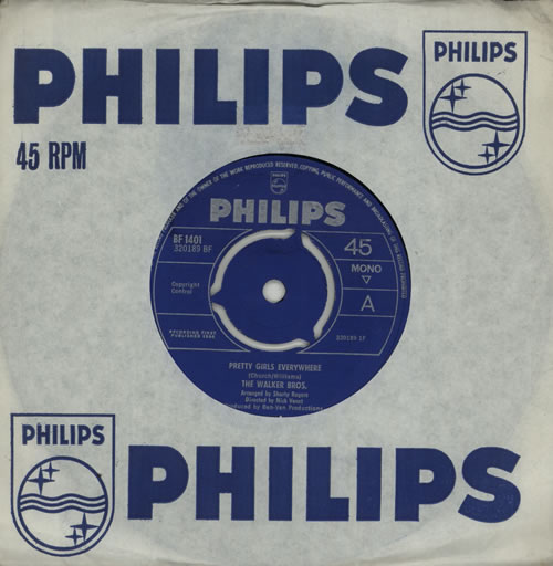 The Walker Brothers Pretty Girls Everywhere 7" vinyl single (7 inch record / 45) UK TWB07PR501475