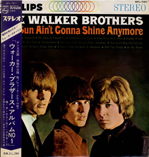 The Walker Brothers The Sun Ain't Gonna Shine Anymore - Purple Obi - EX vinyl LP album (LP record) Japanese TWBLPTH555605