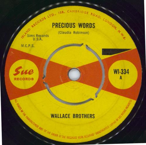 The Wallace Brothers Precious Words 7" vinyl single (7 inch record / 45) UK ZRZ07PR770912