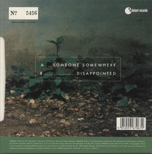 The Wannadies Someone Somewhere - Green Vinyl 7" vinyl single (7 inch record / 45) UK WNN07SO85249