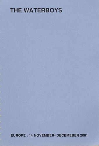 The Waterboys 2001 European Tour Itinerary Itinerary UK WATITEU404086