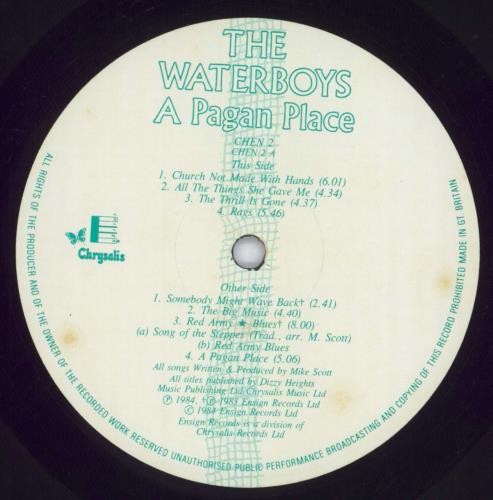 The Waterboys A Pagan Place - Shrink vinyl LP album (LP record) UK WATLPAP817267