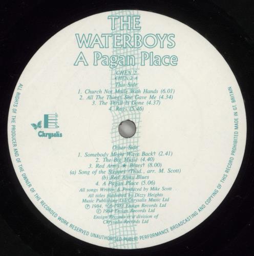 The Waterboys A Pagan Place vinyl LP album (LP record) UK WATLPAP811352