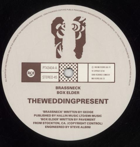 The Wedding Present Brassneck 12" vinyl single (12 inch record / Maxi-single) UK TWP12BR162836