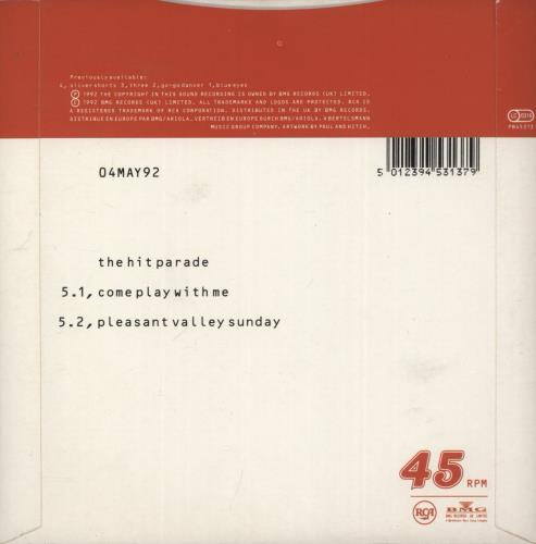 The Wedding Present Come Play With Me 7" vinyl single (7 inch record / 45) UK TWP07CO04932