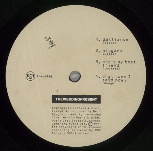 The Wedding Present Dalliance 10" vinyl single (10 inch record) UK TWP10DA02541