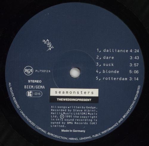 The Wedding Present Seamonsters - EX vinyl LP album (LP record) UK TWPLPSE772902