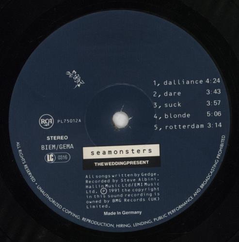 The Wedding Present Seamonsters vinyl LP album (LP record) UK TWPLPSE664540