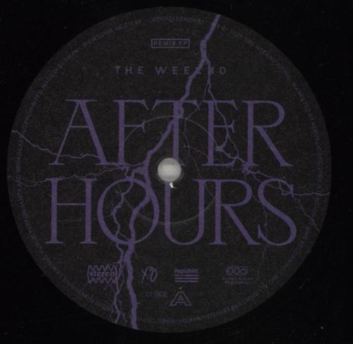The Weeknd After Hours [Remixes] - RSD 2020 12" vinyl single (12 inch record / Maxi-single) UK YRS12AF870175