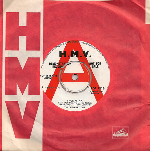 The Wellingtons Thomasina 7" vinyl single (7 inch record / 45) UK WE207TH486305