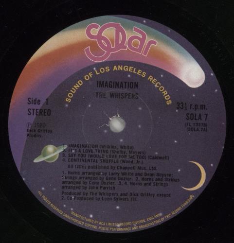 The Whispers Imagination vinyl LP album (LP record) UK WHSLPIM500527