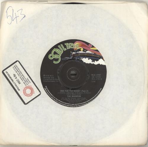 The Whispers One For The Money 7" vinyl single (7 inch record / 45) US WHS07ON690237