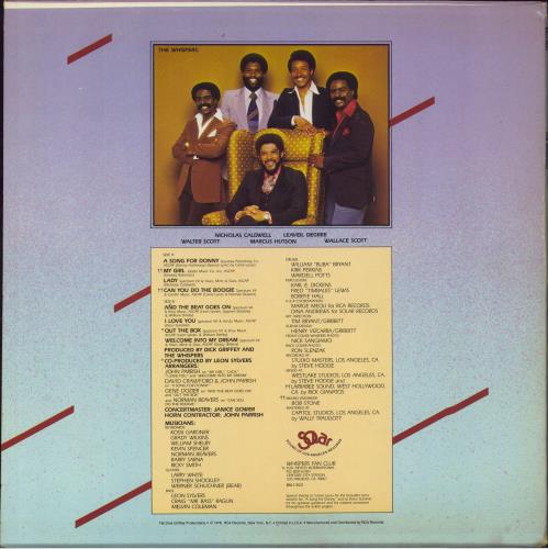 The Whispers The Whispers vinyl LP album (LP record) US WHSLPTH808837