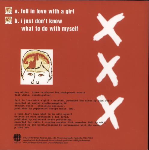 The White Stripes Fell In Love With A Girl 7" vinyl single (7 inch record / 45) US WST07FE716310
