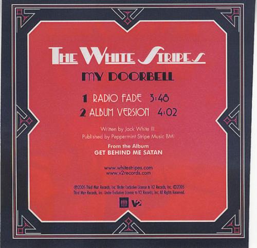 The White Stripes My Doorbell CD-R acetate US WSTCRMY339306