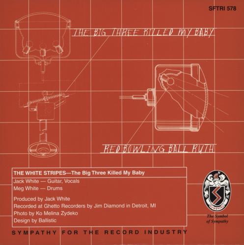 The White Stripes The Big Three Killed My Baby 7" vinyl single (7 inch record / 45) US WST07TH237305