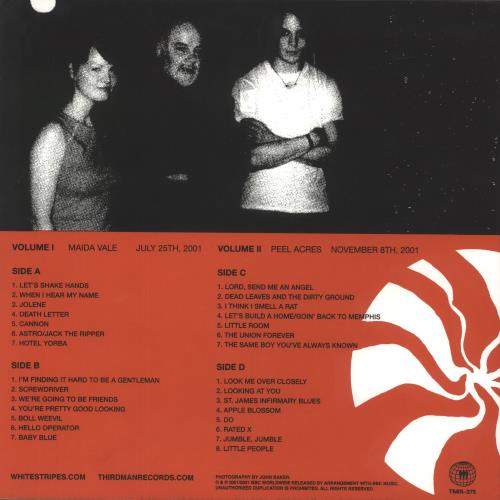 The White Stripes The Complete John Peel Sessions - Screen Printed Sleeve 2-LP vinyl record set (Double LP Album) US WST2LTH864416