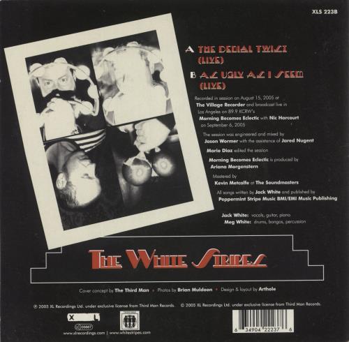 The White Stripes The Denial Twist 7" vinyl single (7 inch record / 45) UK WST07TH341821