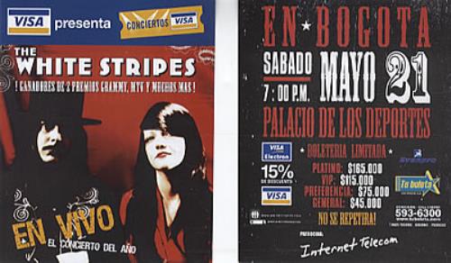 The White Stripes The White Stripes handbill Colombian WSTHBTH328641