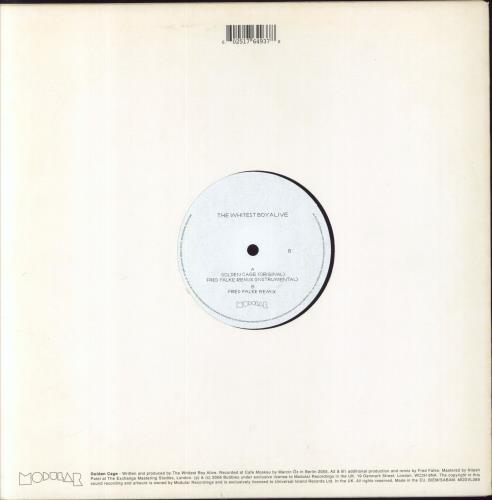 The Whitest Boy Alive Golden Cage 12" vinyl single (12 inch record / Maxi-single) UK WBV12GO430890
