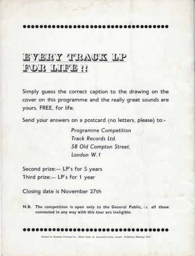 The Who 1968 Programme tour programme UK WHOTRPR697704