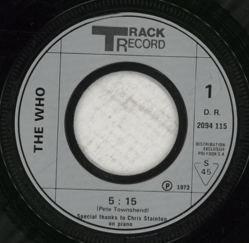 The Who 5.15 - Five Fifteen - VG 7" vinyl single (7 inch record / 45) French WHO07FI875955