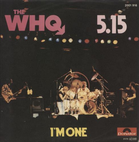 The Who 5:15 [Five Fifteen] + Sleeve 7" vinyl single (7 inch record / 45) German WHO07FI784702