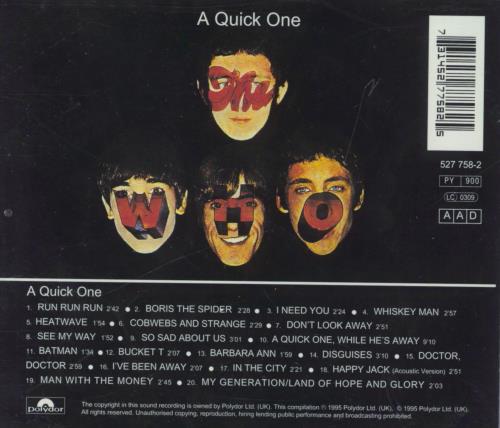 The Who A Quick One - 90s CD album (CDLP) UK WHOCDAQ51102