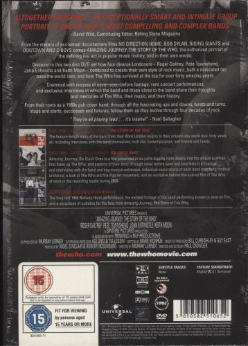 The Who Amazing Journey: The Story Of The Who - Shrink DVD UK WHODDAM876388
