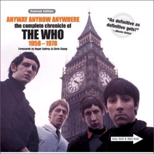 The Who Anyway Anyhow Anywhere: The Complete Chronicle of The Who book UK WHOBKAN377779