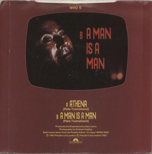 The Who Athena 7" vinyl single (7 inch record / 45) UK WHO07AT54711