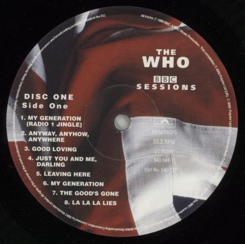 The Who BBC Sessions 2-LP vinyl record set (Double LP Album) UK WHO2LBB649932