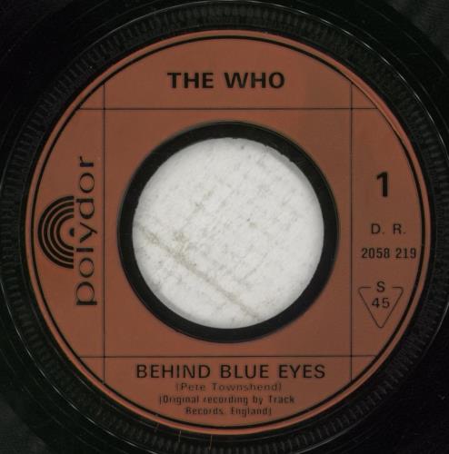 The Who Behind Blue Eyes 7" vinyl single (7 inch record / 45) French WHO07BE875957