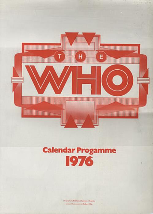 The Who Calendar Programme 1976 tour programme UK WHOTRCA333878