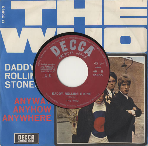 The Who Daddy Rolling Stone 7" vinyl single (7 inch record / 45) Italian WHO07DA598950