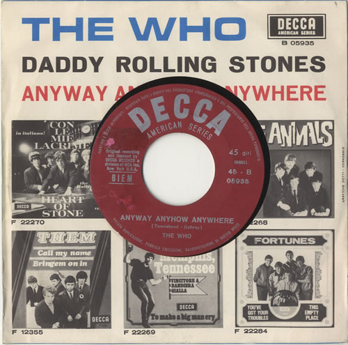 The Who Daddy Rolling Stone 7" vinyl single (7 inch record / 45) Italian WHO07DA598950