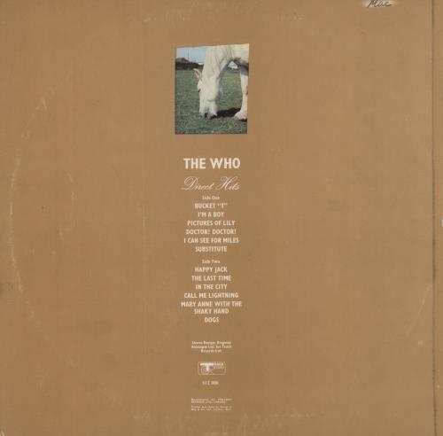 The Who Direct Hits - VG vinyl LP album (LP record) UK WHOLPDI298774
