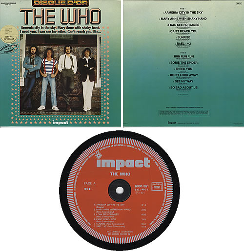 The Who Disque D'or vinyl LP album (LP record) French WHOLPDI98842
