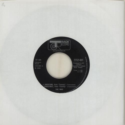 The Who Excerpts From 'Tommy' - EX 7" vinyl single (7 inch record / 45) UK WHO07EX686616