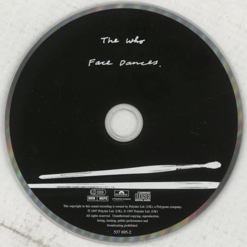 The Who Face Dances - Remastered CD album (CDLP) UK WHOCDFA85636