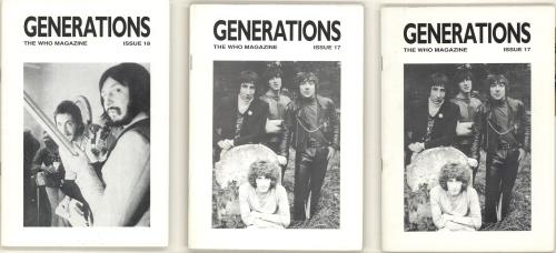 The Who Generations - Issues 11-18 fanzine UK WHOFAGE693530