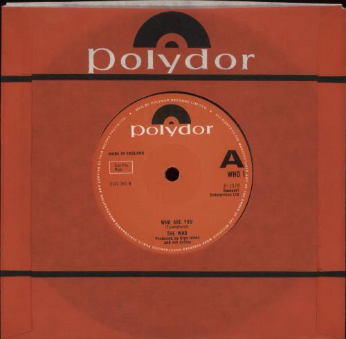 The Who Had Enough / Who Are You - Solid 7" vinyl single (7 inch record / 45) UK WHO07HA610141