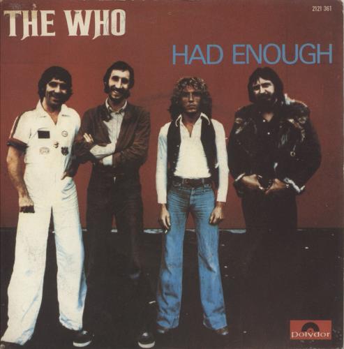 The Who Had Enough 7" vinyl single (7 inch record / 45) French WHO07HA76283