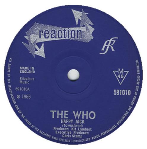 The Who Happy Jack - Solid 7" vinyl single (7 inch record / 45) UK WHO07HA80052