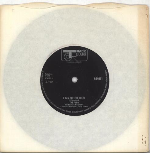 The Who I Can See For Miles - Solid 7" vinyl single (7 inch record / 45) UK WHO07IC691669