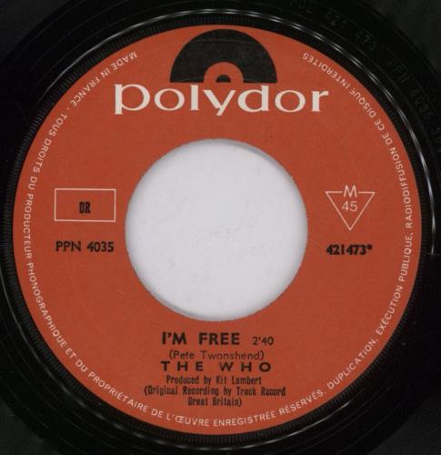 The Who I'm Free 7" vinyl single (7 inch record / 45) French WHO07IM893419