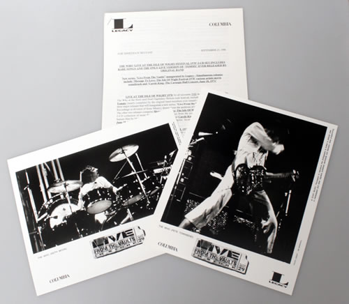 The Who Isle Of Wight media press pack US WHOPPIS550981